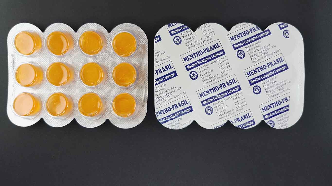 12 Lozenges In A Blister Curtain Shape 12 Lozenges In A Blister Curtain Shape